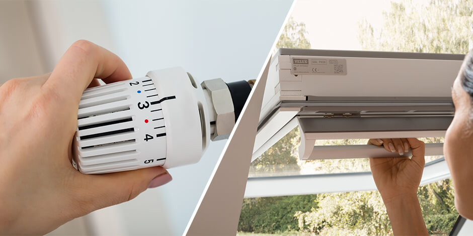 Heizung und geöffnetes Dachfenster | VELUX Magazin